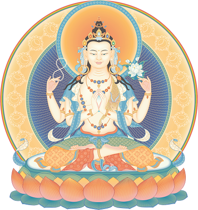 Avalokiteshvara (4-armed) resized